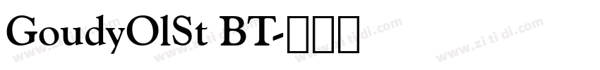GoudyOlSt BT字体转换